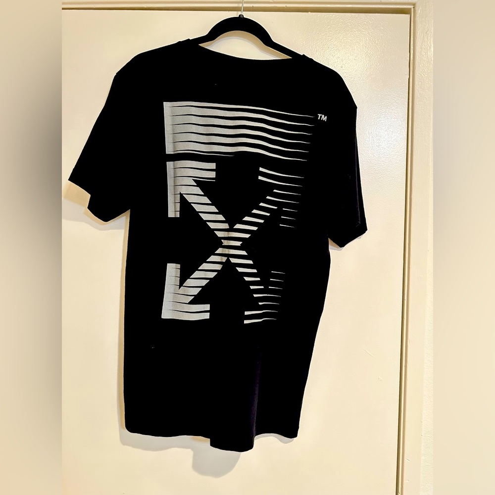 Offwhite black tshirt medium glow in the dark